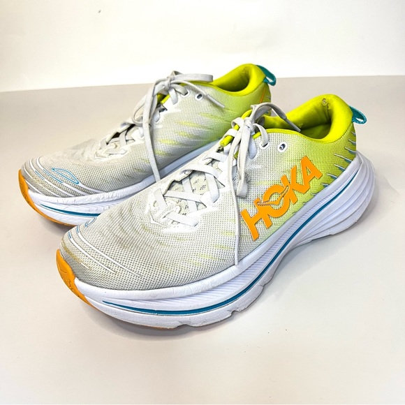 Hoka Shoes - hoka bondi x Womens White/Evening Primrose Running Shoe Size 9.5 B